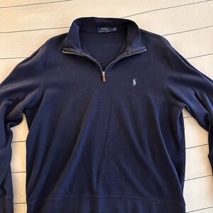 Polo Ralph Lauren Men’s Quarter Zip in Navy Size Large.